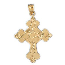 Cross Charm Pendant 14k Gold