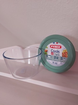 Pyrex Schüssel mit Deckel für Mikrowelle und Gefrierfach geeignet