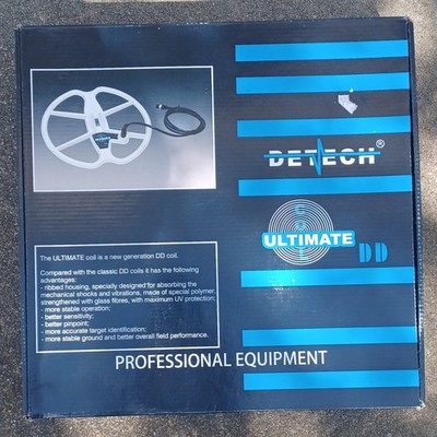 Detech Ultimate Coil 13'' for Garrett AT Pro/Gold Great Cond. In Box w little Use