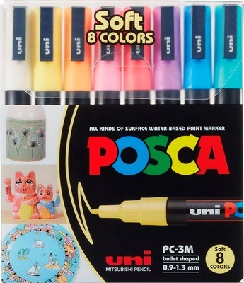 POSCA Uni Marker PC-3M 8er Set Pastell