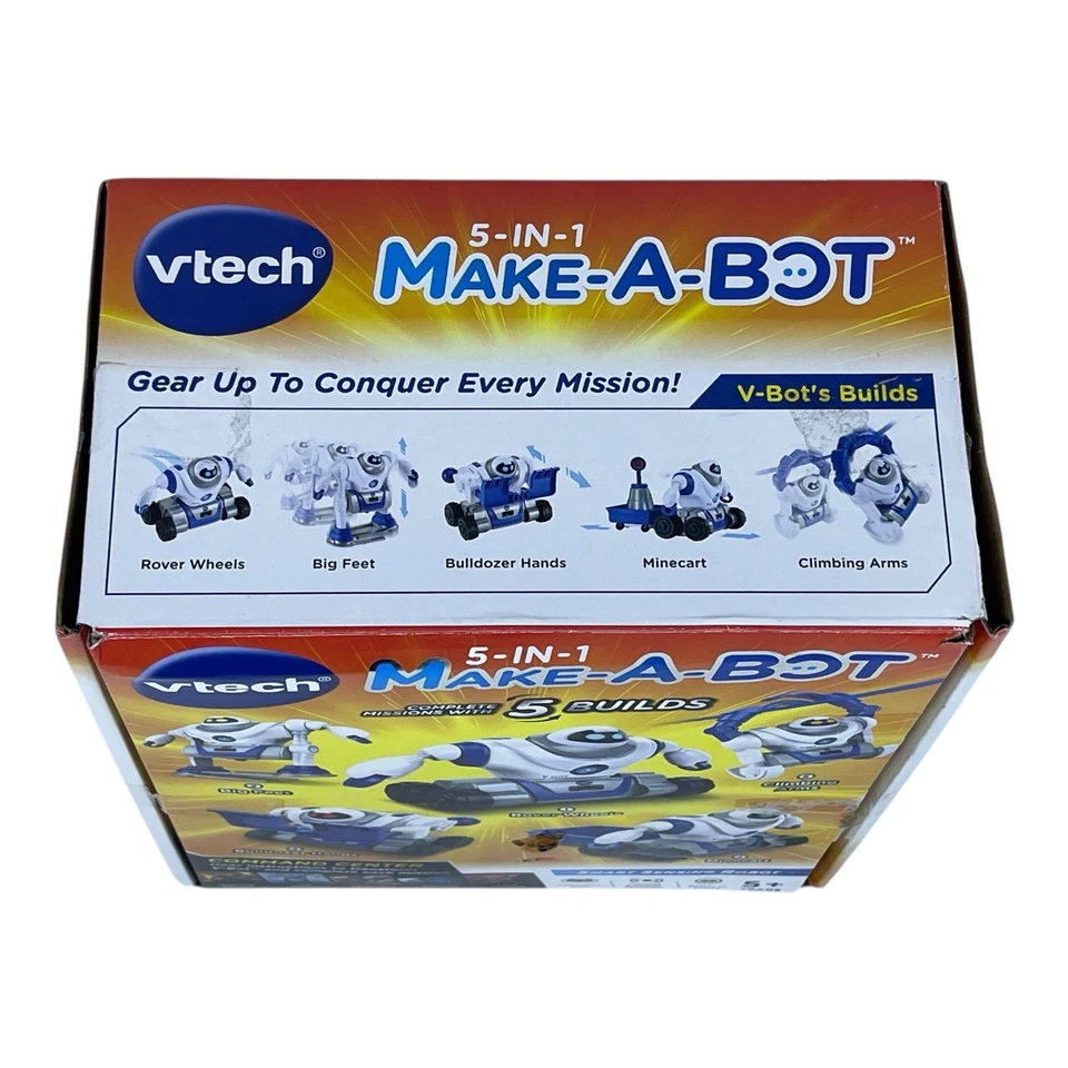 VTech 5-in-1 Make-a-Bot Transformable Robot W/ Sound Sensor & Obstacle Detector - Image 2 of 4
