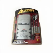 VINTAGE NEW 2004 ACCUDART SHARPSHOOTER STEEL TIP DART SET AND CASE 20G