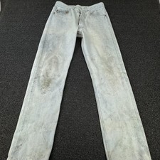 Vintage Levis 501 Jeans Mens 30x30 actual Light Wash Made USA Distressed 90s Y2K