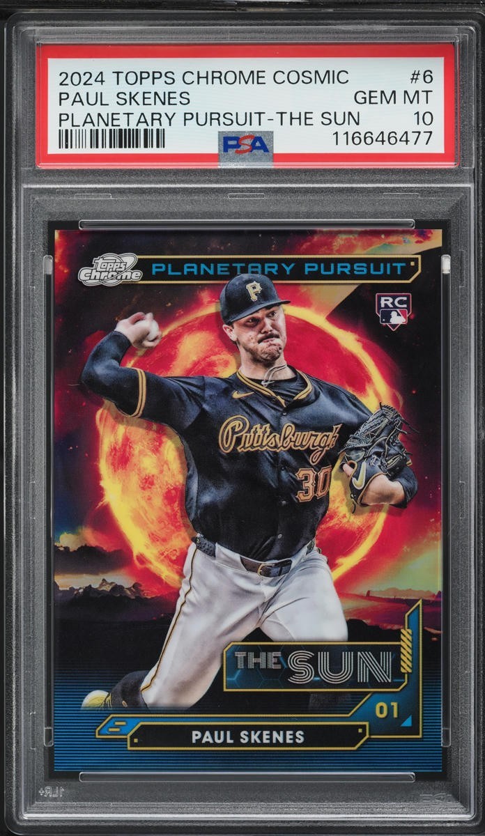 2024 Topps Chrome Cosmic Planetary Pursuit The Sun Paul Skenes RC PSA 10
