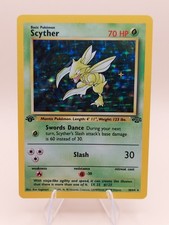 Scyther 1st Edition Holo Rare Jungle 10/64 Pokemon Card - WOTC 1999 on eBay