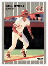 Paul O'Neill 1989 Fleer #166 Cincinnati Reds VTG Baseball *341