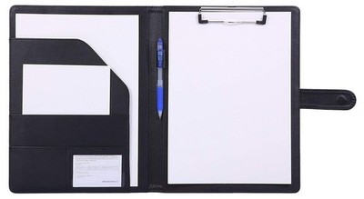 Dokumentenmappe A4 Klemmbrett mit Fach Clipboard Schreibfach 25 x 32 cm Buero
