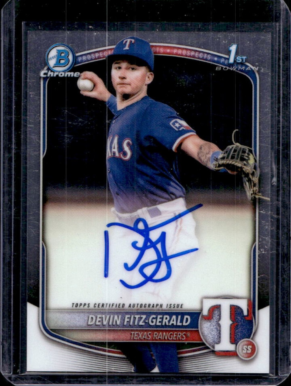 2025 Bowman Chrome Devin Fitz-Gerald Auto 1st Prospect #CPA-DF Rangers