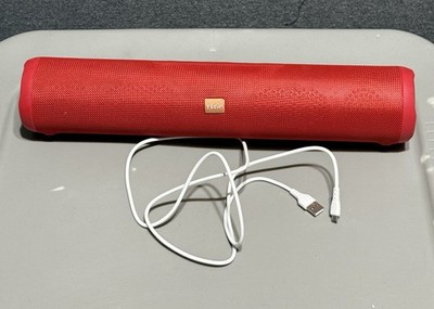 Tech2 Tube Wireless Bluetooth Red Speaker 5+ Hours & Party Mode, Pre-Owned