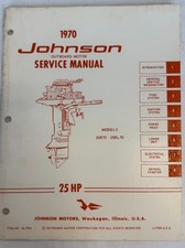 JOHNSON OMC 1970 OUTBOARD MOTOR 25HP SERVICE MANUAL