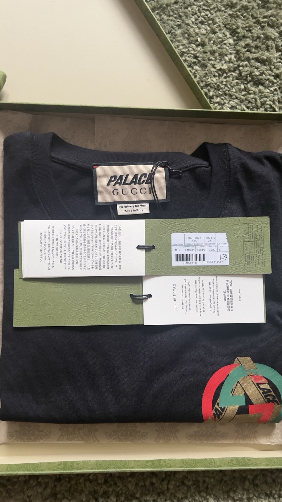 Palace x Gucci Printed Cotton Black T-shirt image 4
