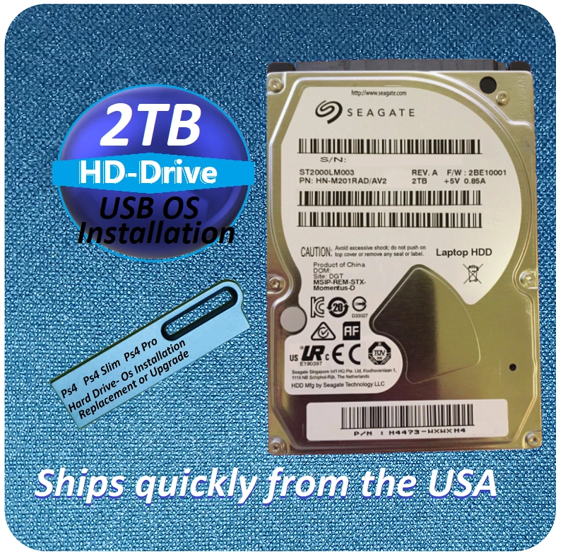 PS4 2TB Internal Hard Drive & USB Firmware Installation Drive | eBay