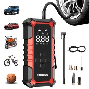 GOOLOO A6 Équipement 160 PSI Gonfleur de pneus Portable Air Compresseur, 7500mAh Des cordes...