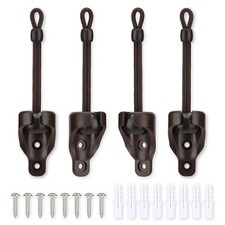Coolaroo Replacement Shade Parts Bungee Kit Brown,Shade Tie Downs,Weather Resist
