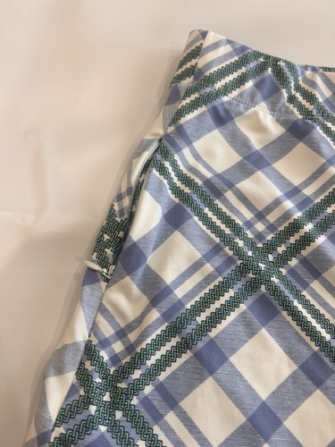 J. McLaughlin Skort Womens Sz L Skirt Tennis Golf Blue Zipper Pockets Plaid *b - Picture 2 of 8