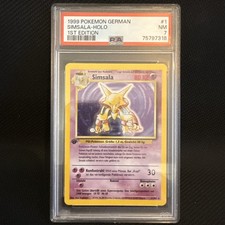 Pokemon - Simsala - Base Set 1/102 Holo - 1st Edition - German - PSA 7