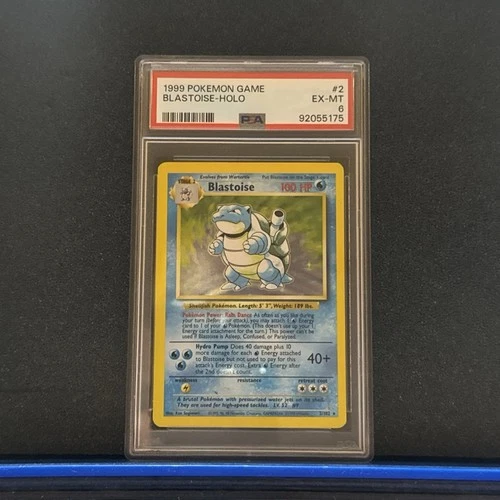 1999 POKEMON BASE SET UNLIMITED #2 BLASTOISE-HOLO PSA 6
