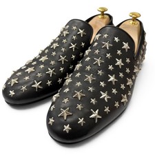 Jimmy Choo Star Studded Leather Loafers - DUTY FREE to US and AUS