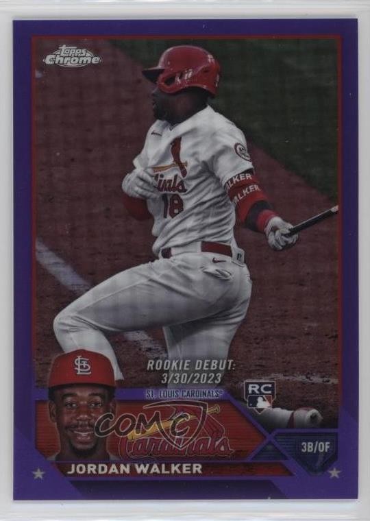 2023 Topps Chrome Update Debut Purple Refractor /250 Jordan Walker Rookie RC