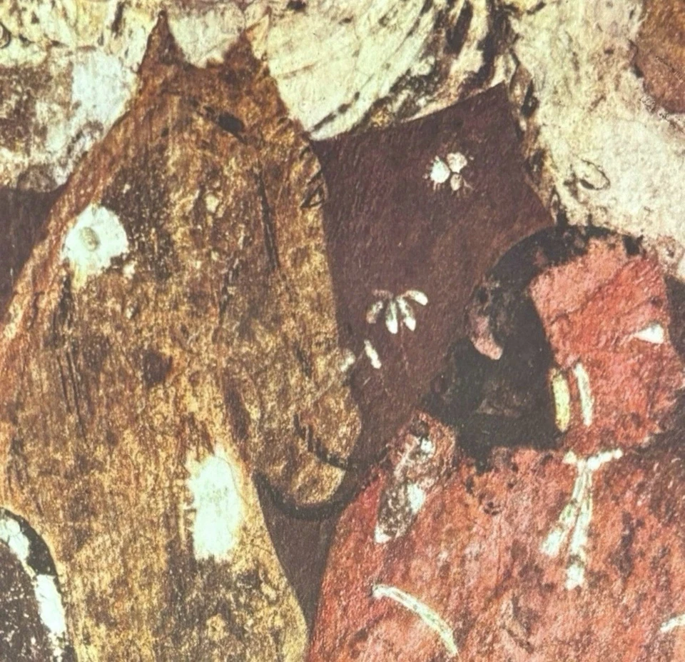 Homem Cavalo Original Antigo Vintage Fine Art ÍNDIA Impressão Pôster Ajanta Cavernas Parede - Imagem 3 de 4