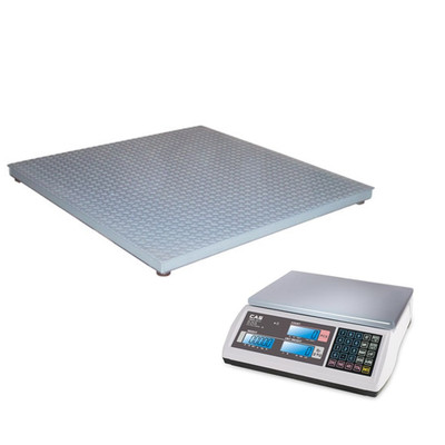 CAS HFS-505-E 5x5 Floor Scale 5000lb x 1lb, EC2-6 Counting Scale 6lb x 0.0002lb