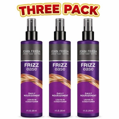 John Frieda Frizz Ease Conditioner 8oz, Anti-Frizz, Heat Protectant & Repair 3PK