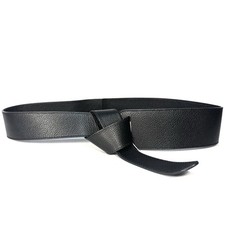 VERONICA BEARD x GAVAZZENI Womens Londra Leather Wrap Belt Black MSRP 180 