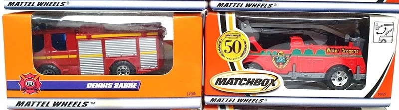 Matchbox Diecast SET6001 - Set Of 6 Fire Engine Vehicles Dennis Ford - Image 3 of 4