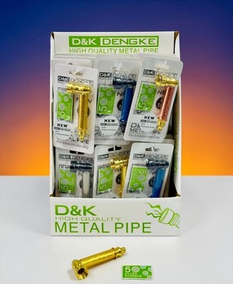 D & K SMOKING PIPES + 5 PIPE SCREEN TOBBACO HERB RANDOM SMOKING PIPE