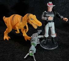 1993 SGT. T-REX TURNER • STAND & CUSTOM DINOSAUR • KENNER JURASSIC PARK SERIES 2