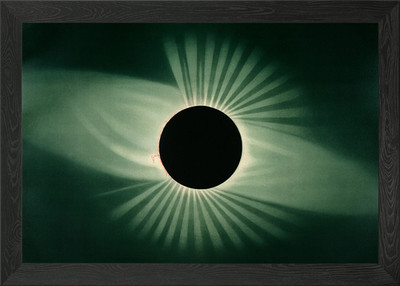 Totale Finsternis Zeichnung Gerahmtes Wandbild Poster Leinwanddruck Bild