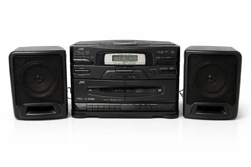 JVC PC-X105 Vintage Boombox Stereo System Dual Cassette Strong Bass Tested READ