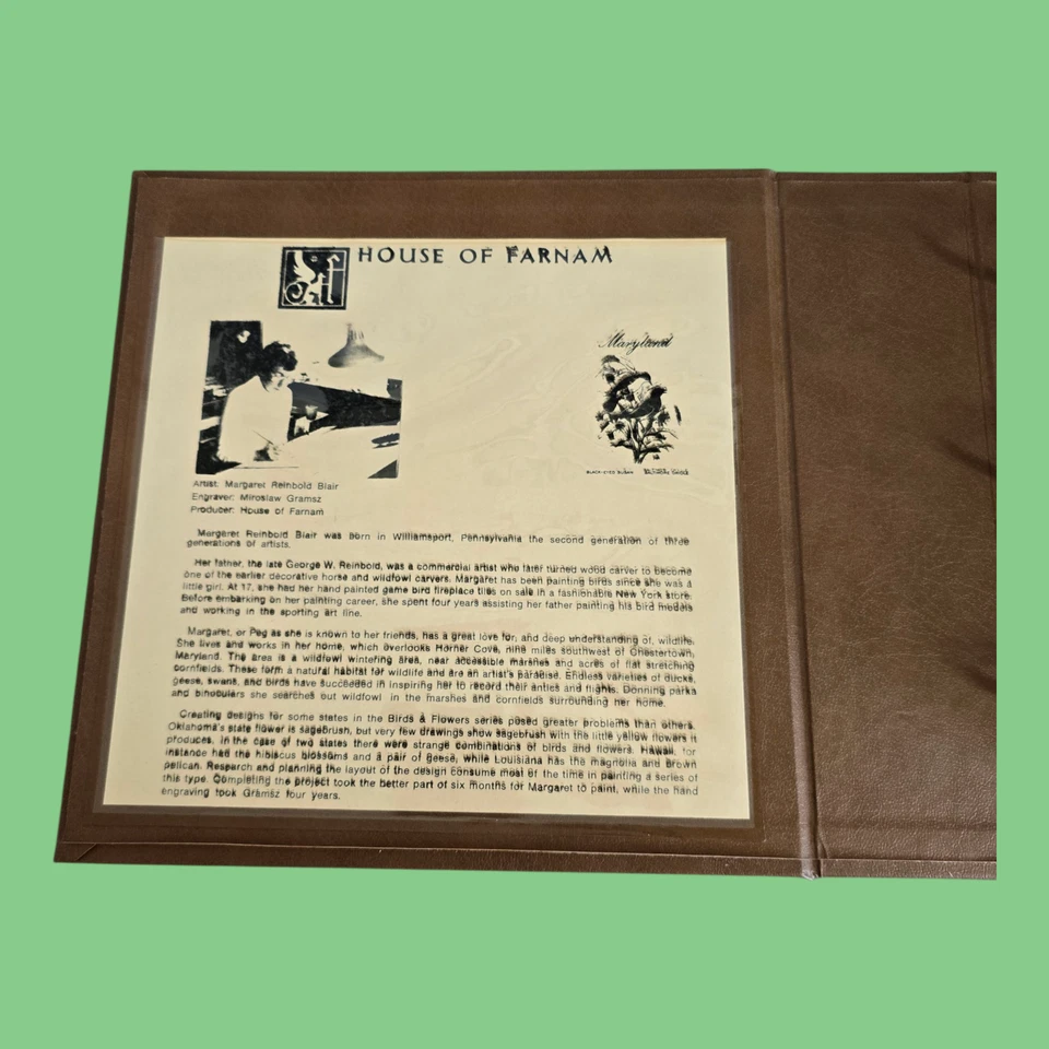 House of Farnam Complete Set 50 State Birds & Flowers Envelopes w/ Stamps Binder - Image 2 of 4