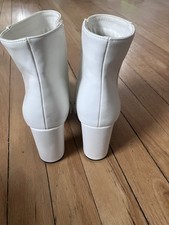 Women Chunky High Heel Pointed Toe Side Zipper Fashion Party Ankle Boots