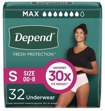 Depend Women s 32 Count Small Incontinence Underwear Panty Maximum Bladder Leak
