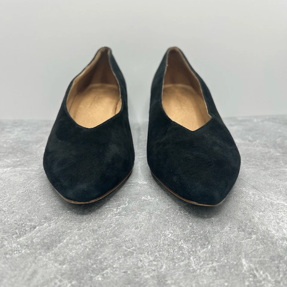 Sandalia Madewell Negra Gamuza Sin Cordones Talla 5.5 Puntera Almendra Trabajo Carrera Foto 4 de 4