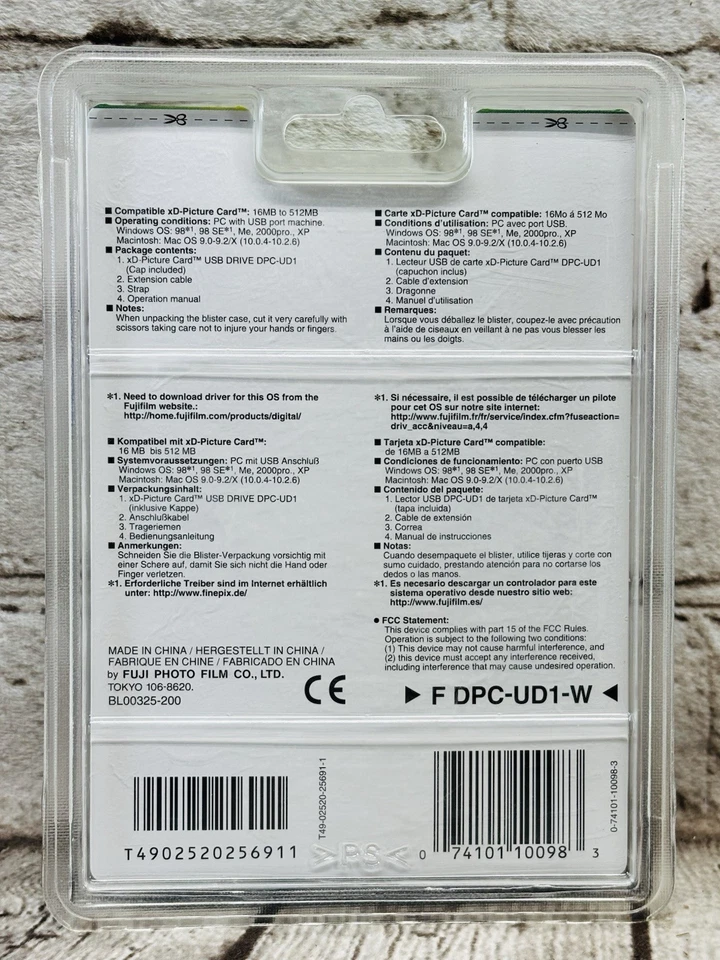 Fujifilm FinePix xD-Picture Card USB Drive DPC-UD1 Adapter New Sealed - Image 2 of 2