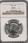 1965 Kennedy Silver Half Dollar NGC MS65