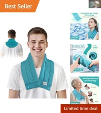 Adjustable Cold Pack for Neck & Shoulders – 2-Hour Long Lasting Relief & Comfort