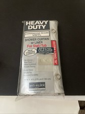 Heavy Duty Commercial Grade Vinyl Shower Curtain Liner -70  W x 78  X Long - New