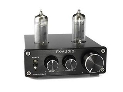 FX AUDIO TUBE-03J + Vacuum Tube Hybrid Preamp Tone Control Black
