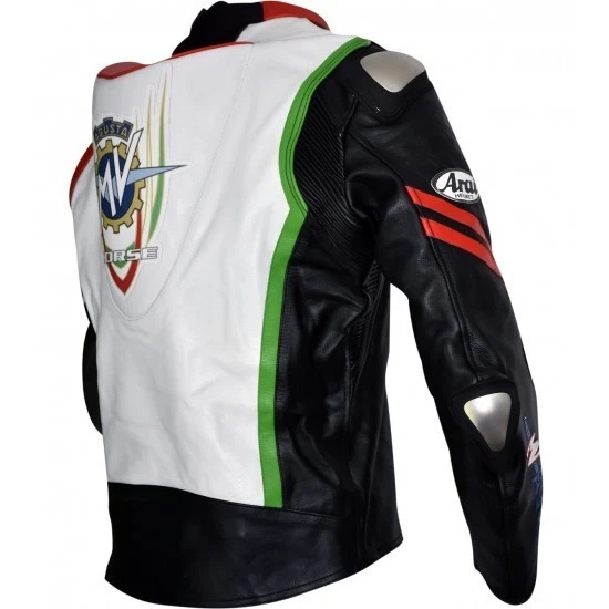 MV Agusta Racing Motorbike Leather Jacket New MV Agusta Motorcycle Biker Jacket - Image 4 of 4