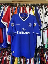 CHELSEA 2003 2004 HOME FOOTBALL SHIRT SOCCER JERSEY UMBRO sz XL MEN BLUE VINTAGE