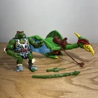 Vintage TMNT 1993 Cave Turtle Raph + Tubular Pterodactyl Dinosaur *Wear