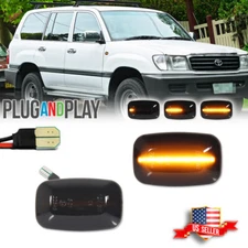 Sequential LED Side Marker Signal Lights For Toyota Land FJ Cruiser Prado 90 100