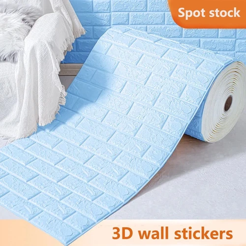 70Cm*10M 3D Brick Pattern Wall Sticker Self-Adhesive Panel Waterproof - Picture 6 of 55