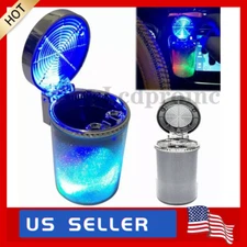 Car Ashtrays Multi-Function Portable Ashtray Colorful LED Light with Air Vent US