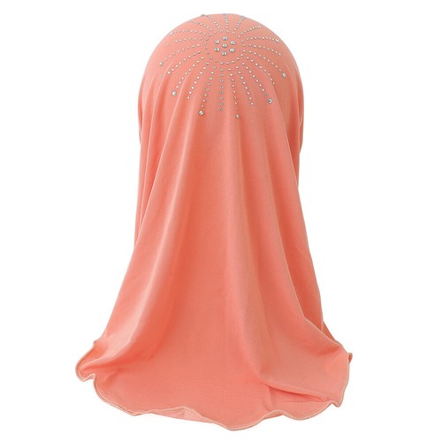 2-6Y Arab Children Girls Hijab Scarf Muslim Headscarf Islamic Wrap Kid Shawl Hat - Picture 10 of 100