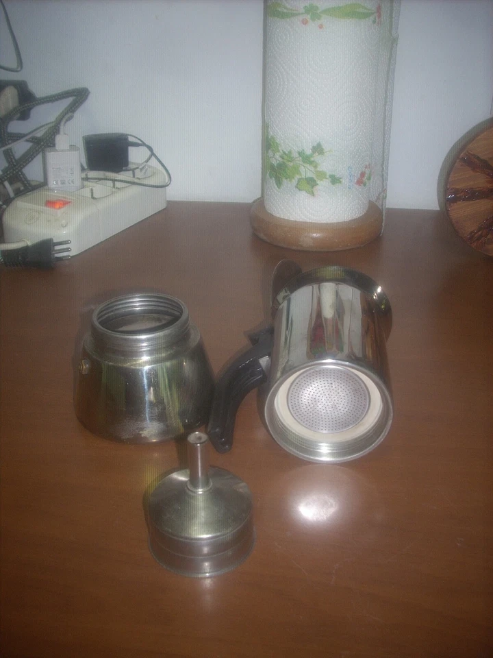caffettiera Bialetti made in italy 4-5 tazze acciaio inox 18/10 leggi.... - Imagen 4 de 4