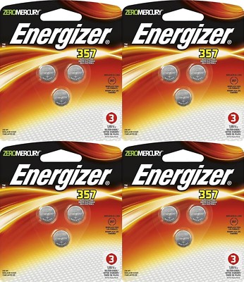 4 x 3 Packs Energizer Silver Oxide 357/303 12 Batteries